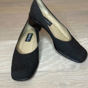 VAN ELI brown fabric vintage shoes